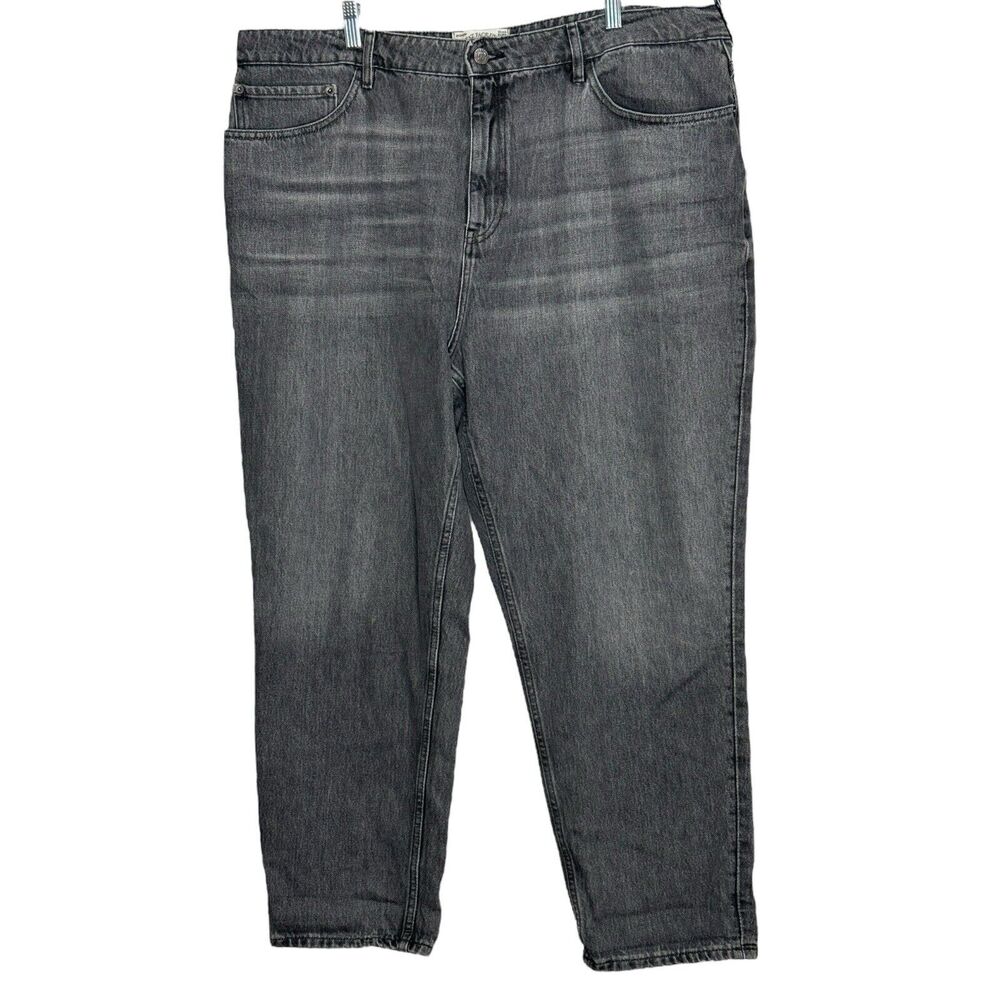 Fat Face Gray High Rise Mom Jeans Relaxed Straight Leg Women’s Size 16